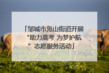 邹城市凫山街道开展“助力高考 为梦护航”志愿服务活动