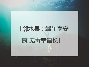 邻水县：端午享安康 无毒幸福长