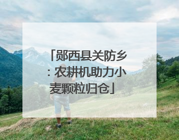 郧西县关防乡：农耕机助力小麦颗粒归仓