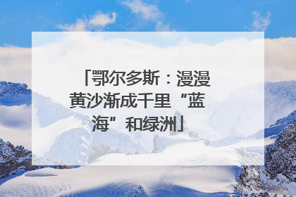 鄂尔多斯：漫漫黄沙渐成千里“蓝海”和绿洲