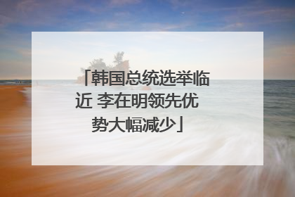 韩国总统选举临近 李在明领先优势大幅减少