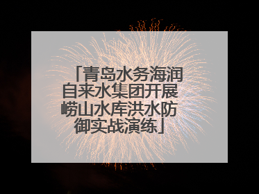 青岛水务海润自来水集团开展崂山水库洪水防御实战演练