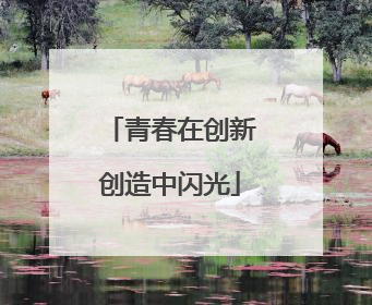青春在创新创造中闪光
