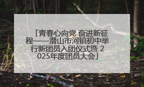 青春心向党 奋进新征程——潜山市河镇初中举行新团员入团仪式暨 2025年度团员大会