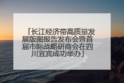 长江经济带高质量发展版图报告发布会暨首届市际战略研商会在四川宜宾成功举办