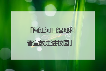 闽江河口湿地科普宣教走进校园
