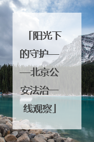 阳光下的守护——北京公安法治一线观察