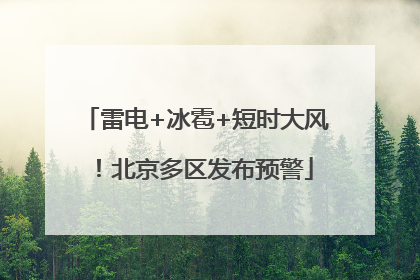 雷电+冰雹+短时大风！北京多区发布预警