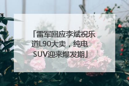 雷军回应李斌祝乐道L90大卖，纯电SUV迎来爆发期