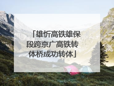 雄忻高铁雄保段跨京广高铁转体桥成功转体