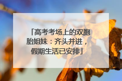 高考考场上的双胞胎姐妹：齐头并进，假期生活已安排