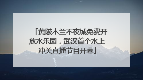 黄陂木兰不夜城免费开放水乐园，武汉首个水上冲关直播节目开幕