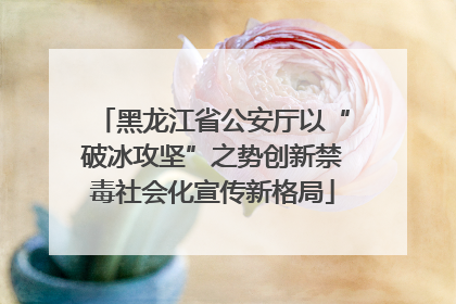 黑龙江省公安厅以“破冰攻坚”之势创新禁毒社会化宣传新格局