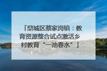 鼎城区蔡家岗镇：教育资源整合试点激活乡村教育“一池春水”