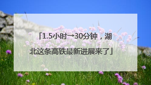 1.5小时→30分钟，湖北这条高铁最新进展来了
