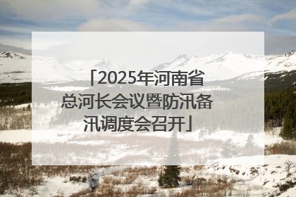 2025年河南省总河长会议暨防汛备汛调度会召开