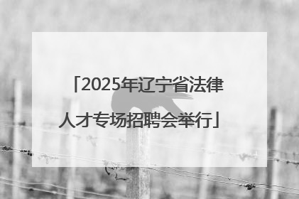 2025年辽宁省法律人才专场招聘会举行
