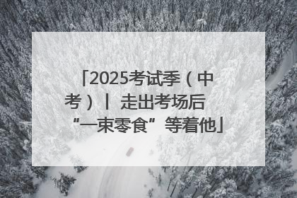 2025考试季（中考）丨 走出考场后 “一束零食”等着他