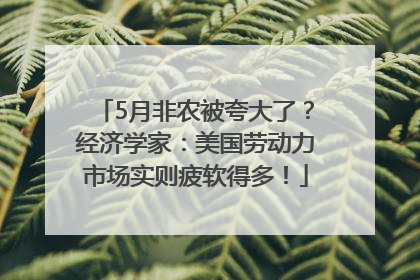 5月非农被夸大了？经济学家：美国劳动力市场实则疲软得多！