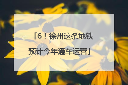 6！徐州这条地铁预计今年通车运营