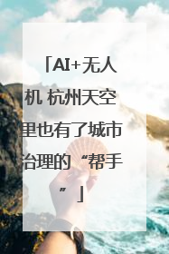 AI+无人机 杭州天空里也有了城市治理的“帮手”