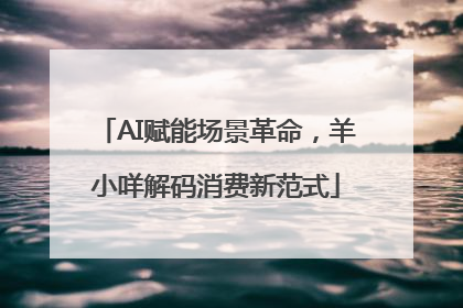 AI赋能场景革命，羊小咩解码消费新范式
